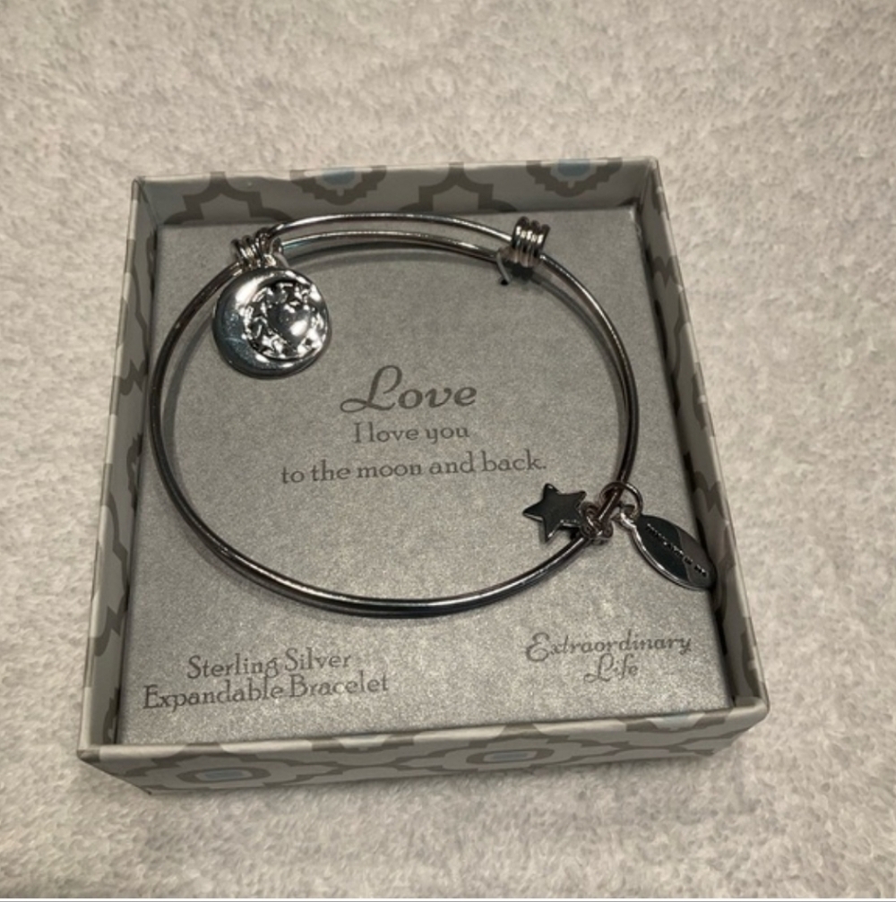 NWT Extraordinary Life Inspirational sterling silver bracelet Expandable